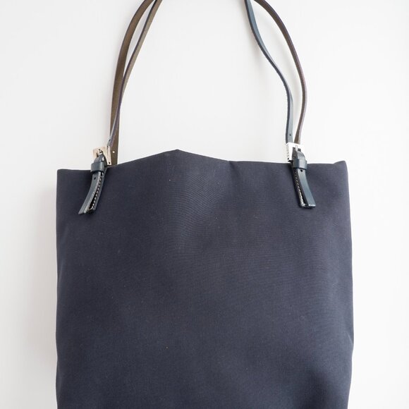 Authentic Preowned Fendi Navy Canvas FF Logo Tote Bag - Picture 10 of 15